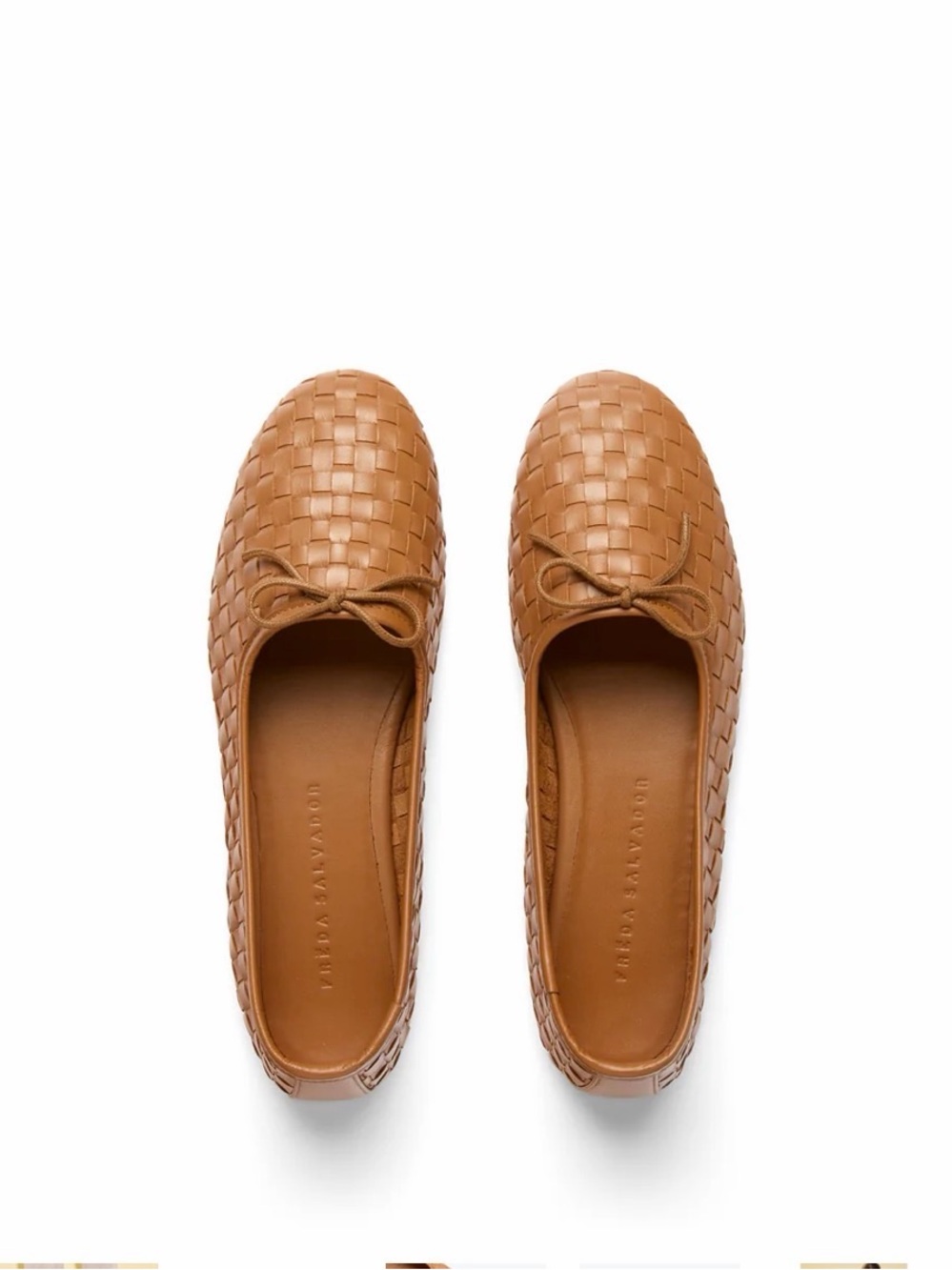 Freda Salvador Roma Cognac Woven Calf